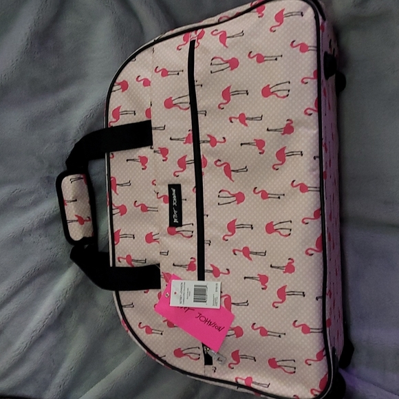 Betsey Johnson Bags Betsey Johnson Flamingo Strut Rolling Duffel